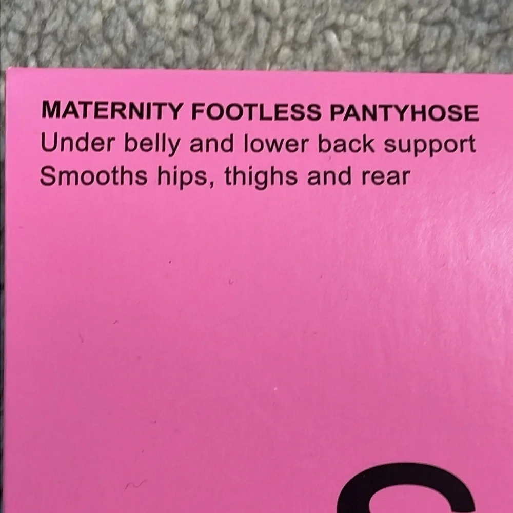 Mama Spanx Maternity Footless Pantyhose Black Smoothing Shaping Sz B